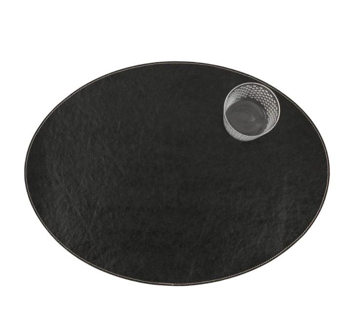 PLACEMAT OVAL TEC BLACK (13 x SOFORT LIEFERBAR)